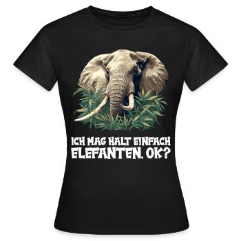 Elephant Elephant - Women's T-Shirt - black - Front - AI Model Female 172 dark (172cm)