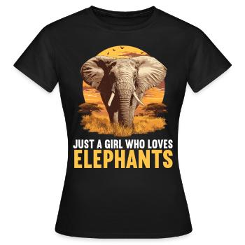 Elephant Elephant - Women's T-Shirt - black - Front - AI Model Female 172 dark (172cm)