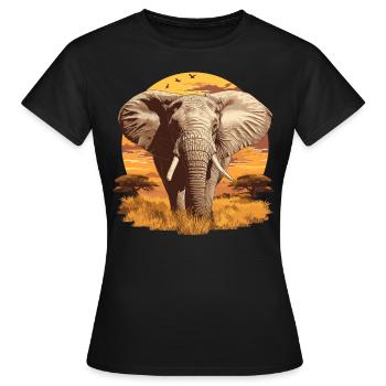 Elephant Elephant - Women's T-Shirt - black - Front - AI Model Female 172 dark (172cm)