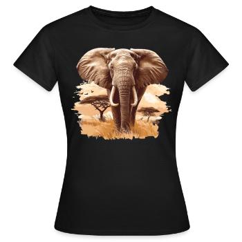 Elephant Elephant - Women's T-Shirt - black - Front - AI Model Female 172 dark (172cm)