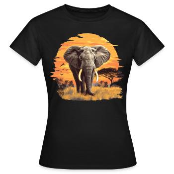 Elephant Elephant - Women's T-Shirt - black - Front - AI Model Female 172 dark (172cm)
