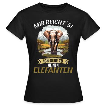Elephant Elephant - Women's T-Shirt - black - Front - AI Model Female 172 dark (172cm)