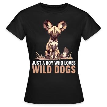 Chiens sauvages Chien sauvage - T-shirt Femme - noir - Devant - AI Model Female 172 dark (172cm)
