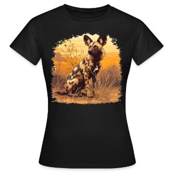 Chiens sauvages Chien sauvage - T-shirt Femme - noir - Devant - AI Model Female 172 dark (172cm)