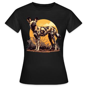 Chiens sauvages Chien sauvage - T-shirt Femme - noir - Devant - AI Model Female 172 dark (172cm)