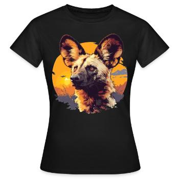 Chiens sauvages Chien sauvage - T-shirt Femme - noir - Devant - AI Model Female 172 dark (172cm)