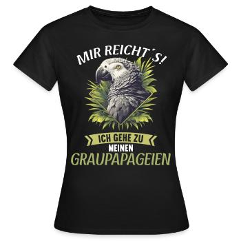 Graupapageien Graupapagei - Frauen T-Shirt - Schwarz - Vorne - AI Model Female 172 dark (172cm)