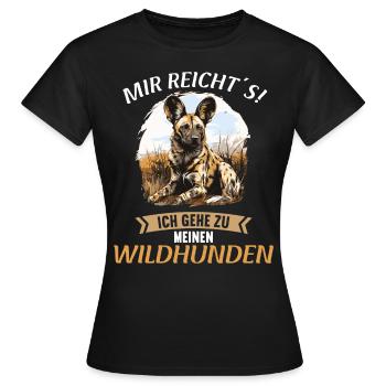 Chiens sauvages Chien sauvage - T-shirt Femme - noir - Devant - AI Model Female 172 dark (172cm)