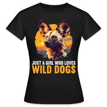 Chiens sauvages Chien sauvage - T-shirt Femme - noir - Devant - AI Model Female 172 dark (172cm)