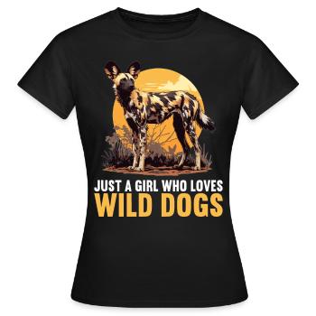 Chiens sauvages Chien sauvage - T-shirt Femme - noir - Devant - AI Model Female 172 dark (172cm)
