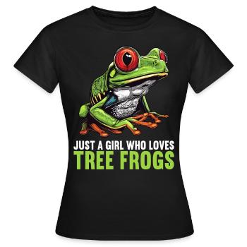 Rainette Baumfrösche Baumfrosch - T-shirt Femme - noir - Devant - AI Model Female 172 dark (172cm)