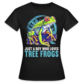 Rainette Baumfrösche Baumfrosch - T-shirt Femme - noir - Devant - AI Model Female 172 dark (172cm)