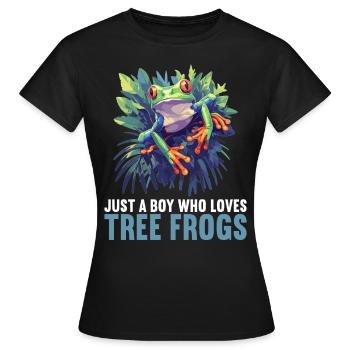 Rainette Baumfrösche Baumfrosch - T-shirt Femme - noir - Devant - AI Model Female 172 dark (172cm)