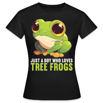 Rainette Baumfrösche Baumfrosch - T-shirt Femme - noir - Devant - AI Model Female 172 dark (172cm)