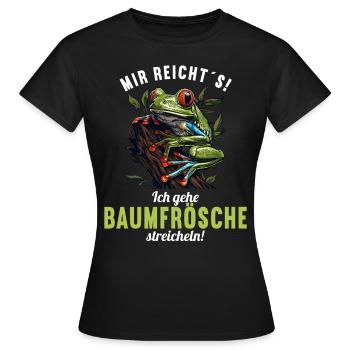Rainette Baumfrösche Baumfrosch - T-shirt Femme - noir - Devant - AI Model Female 172 dark (172cm)