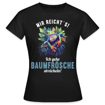 Rainette Baumfrösche Baumfrosch - T-shirt Femme - noir - Devant - AI Model Female 172 dark (172cm)