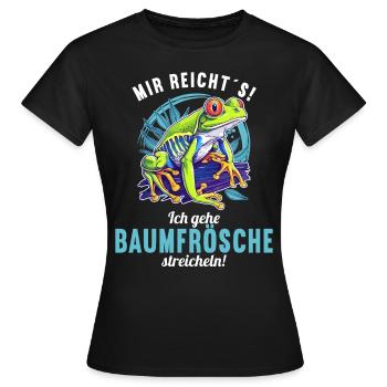 Rainette Baumfrösche Baumfrosch - T-shirt Femme - noir - Devant - AI Model Female 172 dark (172cm)