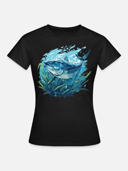 Tuna Thunfische Thunfisch - Frauen T-Shirt - Schwarz