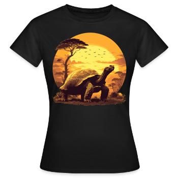 Tortues géantes Tortue géante - T-shirt Femme - noir - Devant - AI Model Female 172 dark (172cm)