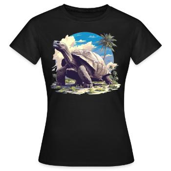 Tortues géantes Tortue géante - T-shirt Femme - noir - Devant - AI Model Female 172 dark (172cm)