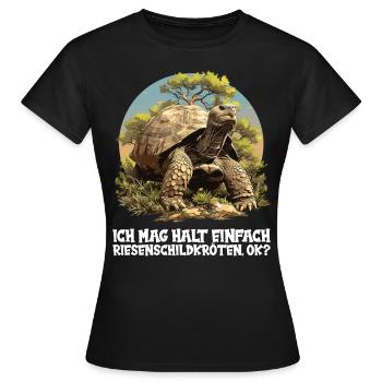 Tortues géantes Tortue géante - T-shirt Femme - noir - Devant - AI Model Female 172 dark (172cm)