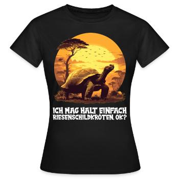 Tortues géantes Tortue géante - T-shirt Femme - noir - Devant - AI Model Female 172 dark (172cm)