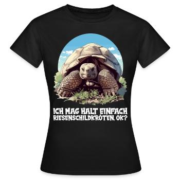 Tortues géantes Tortue géante - T-shirt Femme - noir - Devant - AI Model Female 172 dark (172cm)