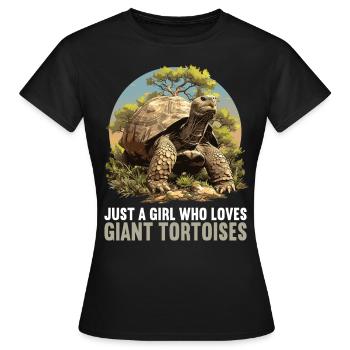 Tortues géantes Tortue géante - T-shirt Femme - noir - Devant - AI Model Female 172 dark (172cm)