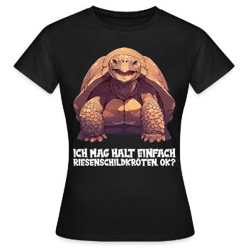 Tortues géantes Tortue géante - T-shirt Femme - noir - Devant - AI Model Female 172 dark (172cm)
