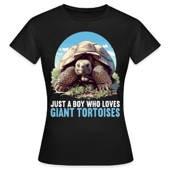 Tortues géantes Tortue géante - T-shirt Femme - noir - Devant - AI Model Female 172 dark (172cm)