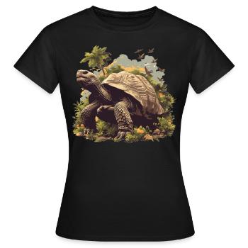 Tortues géantes Tortue géante - T-shirt Femme - noir - Devant - AI Model Female 172 dark (172cm)