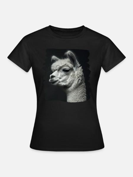 Alpaca Alpakas Alpaka - T-shirt dam - svart