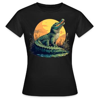 Alligatoren Alligator - Frauen T-Shirt - Schwarz - Vorne - AI Model Female 172 dark (172cm)