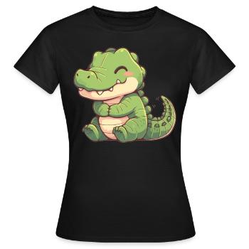 Alligatoren Alligator - Frauen T-Shirt - Schwarz - Vorne - AI Model Female 172 dark (172cm)