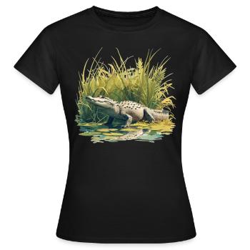 Alligatoren Alligator - Frauen T-Shirt - Schwarz - Vorne - AI Model Female 172 dark (172cm)