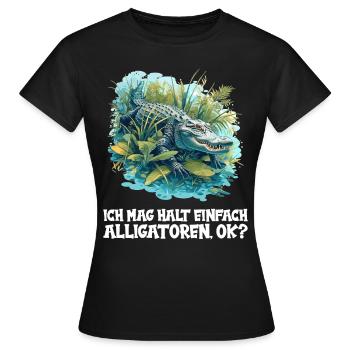 Alligatoren Alligator - Frauen T-Shirt - Schwarz - Vorne - AI Model Female 172 dark (172cm)