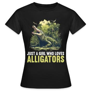 Alligatoren Alligator - Frauen T-Shirt - Schwarz - Vorne - AI Model Female 172 dark (172cm)
