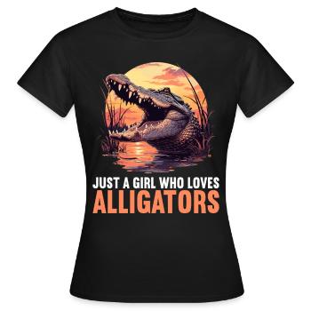Alligatoren Alligator - Frauen T-Shirt - Schwarz - Vorne - AI Model Female 172 dark (172cm)