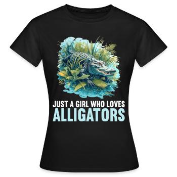 Alligatoren Alligator - Frauen T-Shirt - Schwarz - Vorne - AI Model Female 172 dark (172cm)