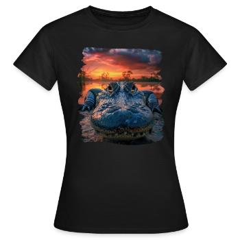 Alligatoren Alligator - Frauen T-Shirt - Schwarz - Vorne - AI Model Female 172 dark (172cm)