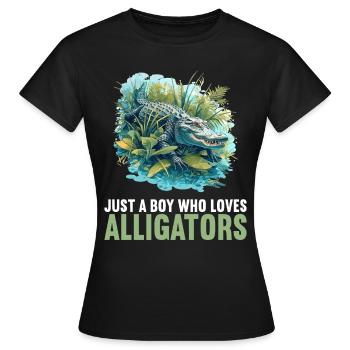 Alligatoren Alligator - Frauen T-Shirt - Schwarz - Vorne - AI Model Female 172 dark (172cm)
