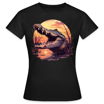 Alligatoren Alligator - Frauen T-Shirt - Schwarz - Vorne - AI Model Female 172 dark (172cm)