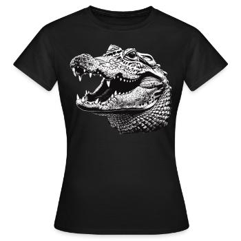 Alligatoren Alligator - Frauen T-Shirt - Schwarz - Vorne - AI Model Female 172 dark (172cm)