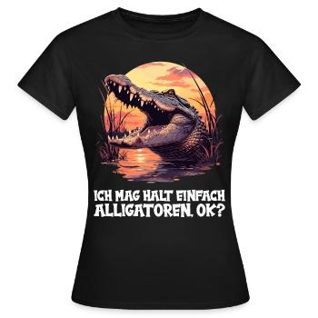 Alligatoren Alligator - Frauen T-Shirt - Schwarz - Vorne - AI Model Female 172 dark (172cm)