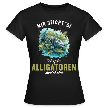 Alligatoren Alligator - Frauen T-Shirt - Schwarz - Vorne - AI Model Female 172 dark (172cm)
