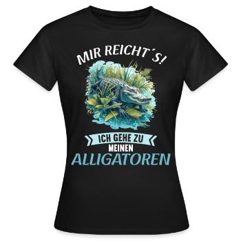 Alligatoren Alligator - Frauen T-Shirt - Schwarz - Vorne - AI Model Female 172 dark (172cm)