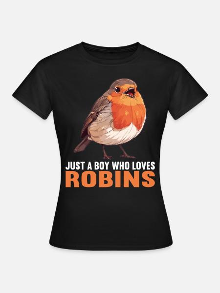 Robin Rotkehlchen - Frauen T-Shirt - Schwarz