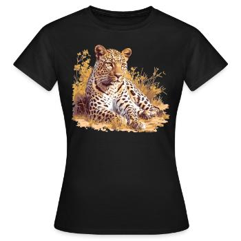Léopard léopard - T-shirt Femme - noir - Devant - AI Model Female 172 dark (172cm)