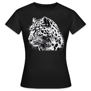 Léopard léopard - T-shirt Femme - noir - Devant - AI Model Female 172 dark (172cm)