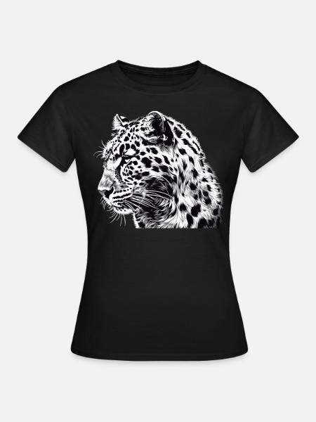 Leoparden Leopard - Frauen T-Shirt - Schwarz